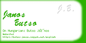 janos butso business card